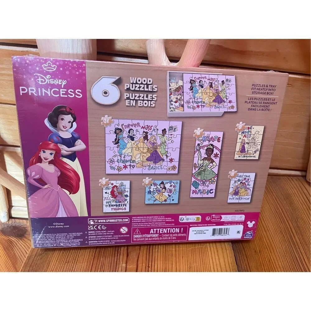 Disney Princess 6-Pack of Wooden Jigsaw Puzzles